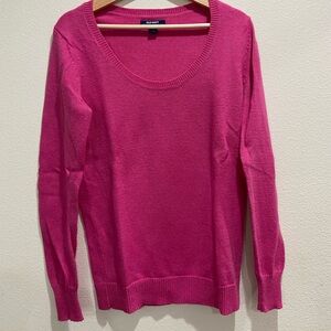 Old Navy Women's Vibrant Pink Scoop Neck Sweater